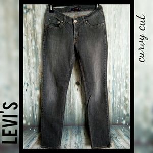 Levi's curvy cut black wash jeans 9 medium